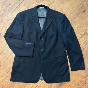 Oscar De La Renta Men's Coat Black Wool/Cashmere Blend Blazer/Overcoat Size 42R